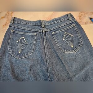 Vintage High Rise Mom Jean Diamond Pockets Unique Size 8-10